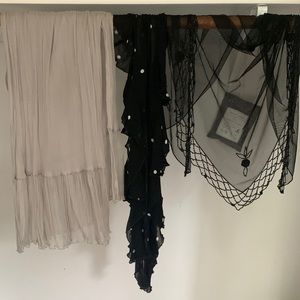 Buy 1, get 1 (read below) Set of 3 dressy scarves tulle beaded